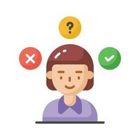 Download this premium icon of decision making, customizable vector design