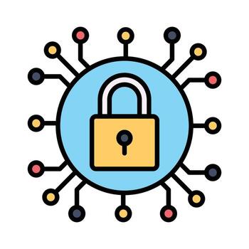 Cryptocurrency encryption vector design, ready to use icon