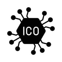 Bitcoin ico vector design isolated on white background