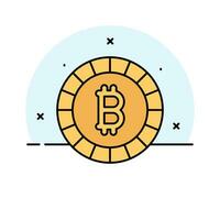 bien diseñado icono de bitcoin, criptomoneda moneda vector diseño