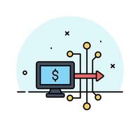 Check this beautiful money transfer network icon design vector