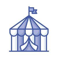 Check this beautifully designed icon of circus tent in trendy style vector