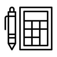 Calculator with pen denoting accounting concept vector, mathematical calculation icon vector