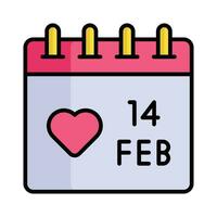 Unique and trendy vector of valentines day calendar, ready for premium use