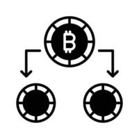 Check this amazing vector of double spending, cryptocurrency collection icon