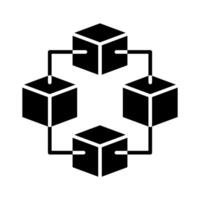 Well designed icon of blockchain in modern style vector
