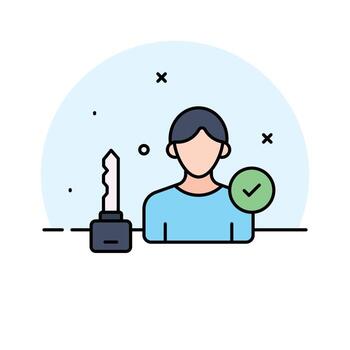 User authentication vector design in modern style, ready for premium use