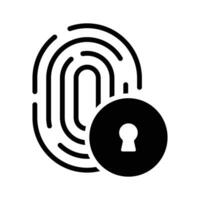 Fingerprint cyber security icon. Digital security authentication concept vector