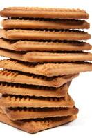 a pile of biscuits on a white background photo
