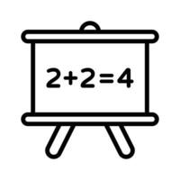 un increíble icono de colegio tablero en moderno estilo, matemáticas, cálculos vector