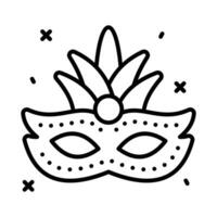 An editable icon of carnival mask in trendy style, A beautiful party prop masquerade vector