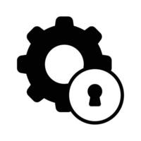 Setting security icon, editable vector, ready to use vector