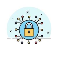 Cryptocurrency encryption vector design, ready to use icon
