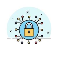 Cryptocurrency encryption vector design, ready to use icon