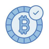 Cryptocurrency coin vector design, bitcoin icon in modern style