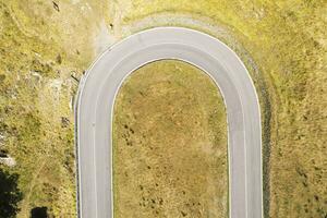 The curves of a road in the mountains photo