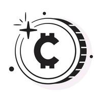 Well designed icon of digital currency coin, cryptocurrency coin vector design