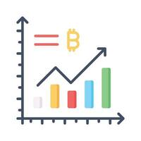 Bitcoin analysis vector design isolated on white background