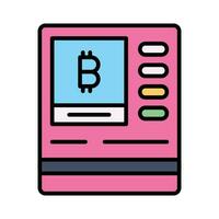 Bitcoin atm machine vector design ready for premium download