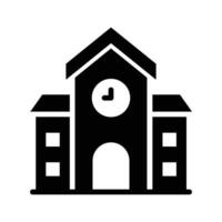 Check this amazing icon of school building, isolated on white background vector