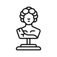 Ancient statue, ancient greek sculpture icon design in trendy style vector