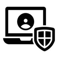 confidencial información icono, en línea biblioteca seguridad, seguridad concepto vector