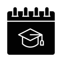 Simple Graduation Date icon. The icon can be used for websites, print material and presentation vector