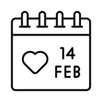 Unique and trendy vector of valentines day calendar, ready for premium use