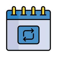 Icon of update in modern style, refresh calendar vector design