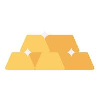 un cautivador icono de oro barras, moderno oro lingotes vector diseño, Finanzas relacionado concepto icono