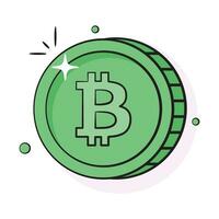 Well designed icon of Bitcoin, cryptocurrency coin vector design