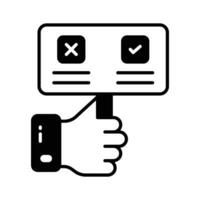 Hand holding feedback banner showing concept icon of feedback in trendy style vector