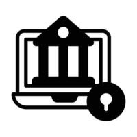 Banking app with lock, secure banking, financial security, security concept vector