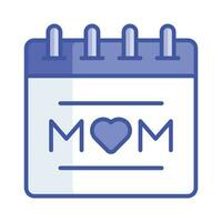 Mothers day calendar vector design, ready for premium use