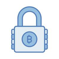 Check this premium icon of bitcoin lock in trendy style vector