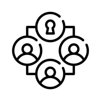 Group security icon. internet security, creative group security concept vector