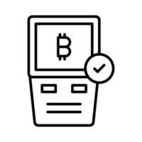 Bitcoin atm machine vector design ready for premium download