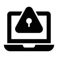 Website error, system hacking, web security, fault in laptop program vector