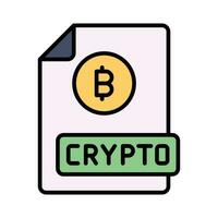 Well designed icon of bitcoin document, Btc with document vector