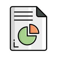 A vector icon of financial report in trendy design style