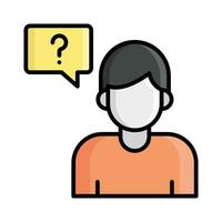 A trendy vector icon of ask a question in modern style, faq