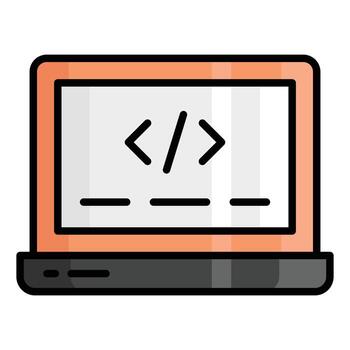 icono de vector de codificación web en estilo moderno fácil de usar