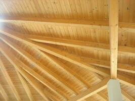 a wooden ceiling photo