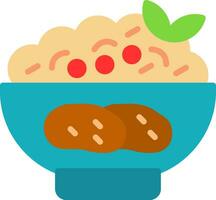 Mashed Potatoes Vector Icon Design