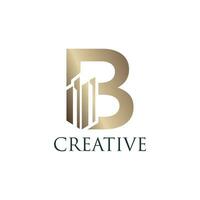 Building letter B logo design element vector with modern concept
