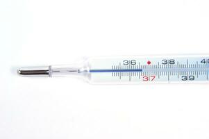 a thermometer is shown on a white background photo