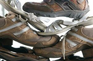 a pile of shoes photo