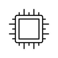 CPU Processor icon vector design templates simple and modern