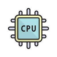 CPU Processor icon vector design templates simple and modern