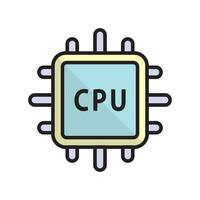 CPU Processor icon vector design templates simple and modern